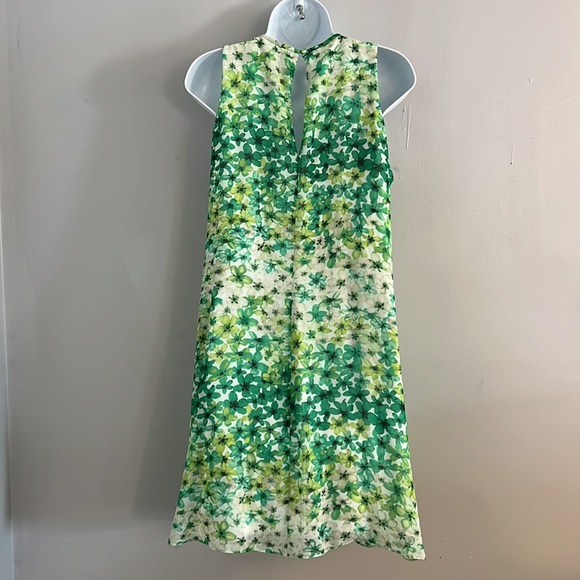 CALVIN KLEIN. Floral green swing dress/fully lined - Picture 6 of 8